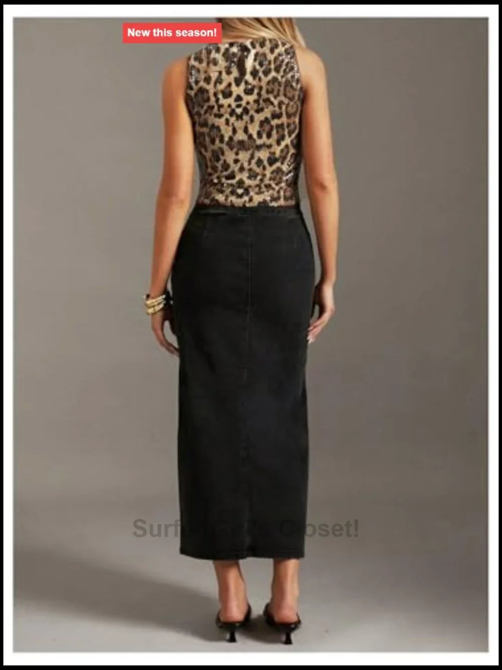 Sequin Animal Print Sleeveless Tank Top Party Clubwear Shiny Y2K Camisole